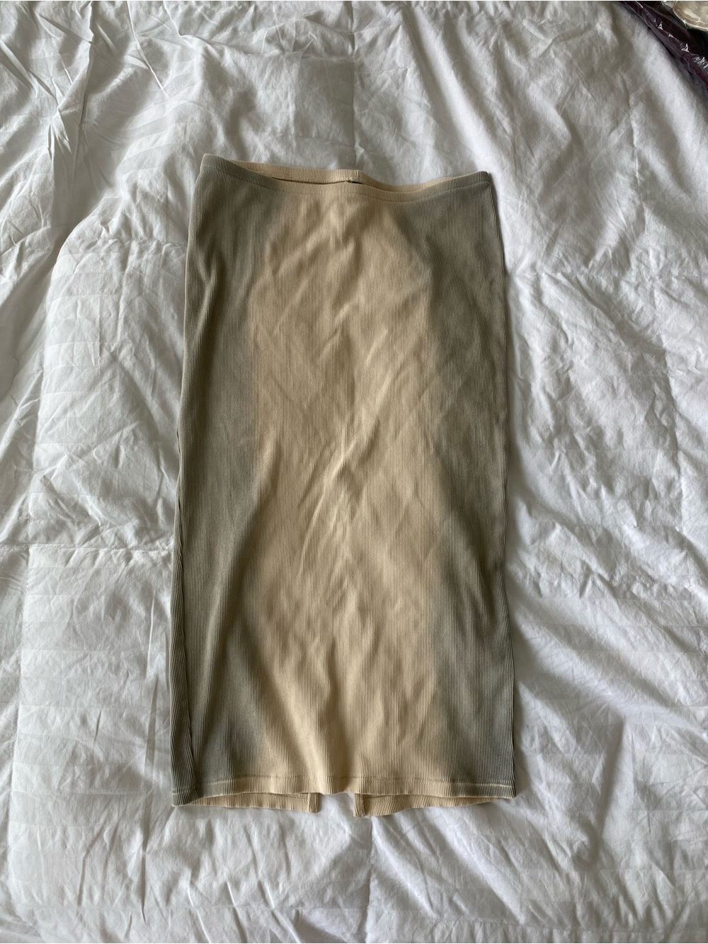 H&M Ombre Gradient Ribbed Cotton Midi Skirt
